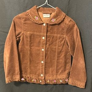 Hanna Andersson Boutique 120 (6/7) Button Down Chocolate Brown Jacket